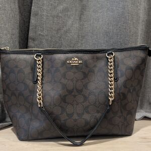 Coach Brown and Black Tote Bag